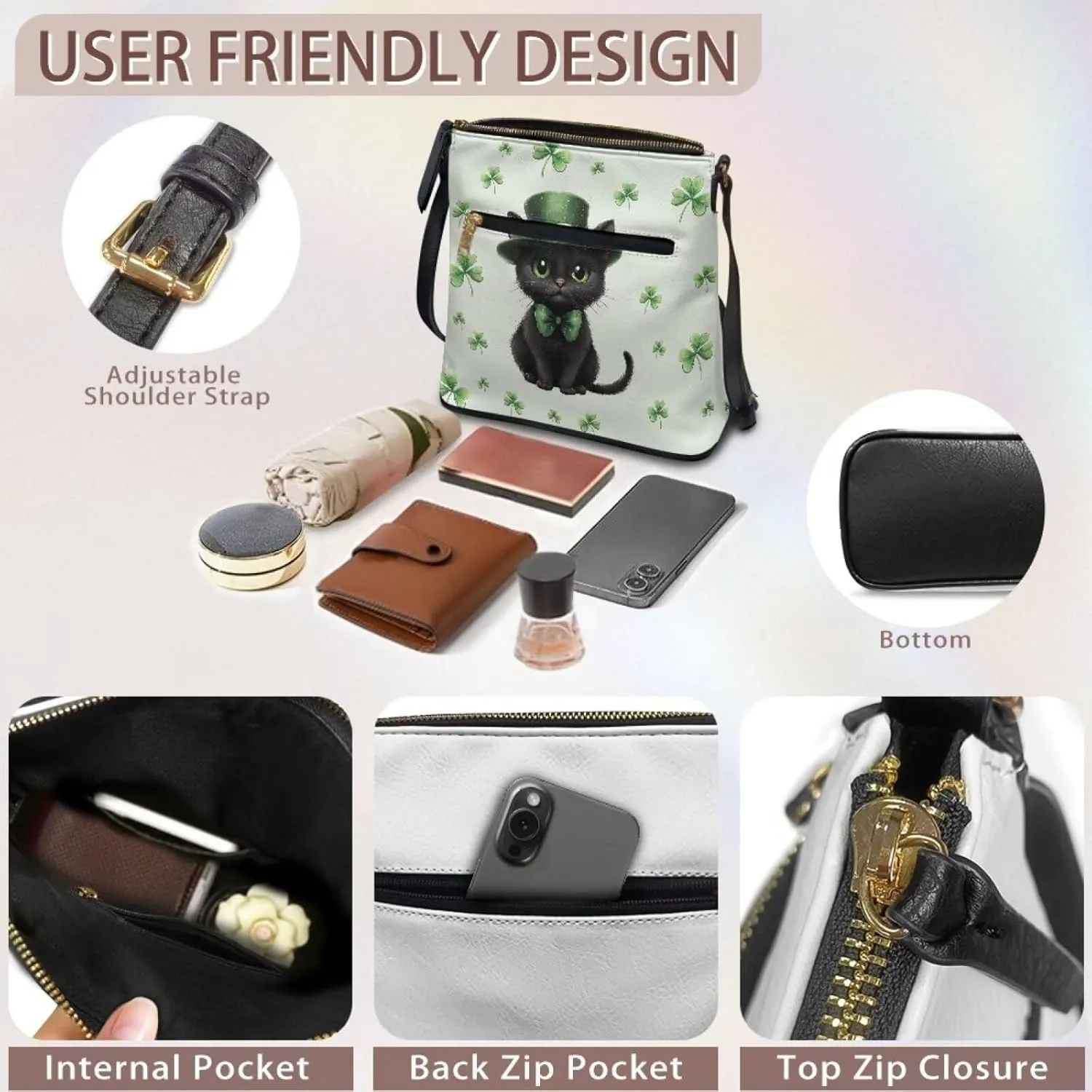 Crossbody for Women, Shoulder Tote Bags Handbags Purses with Straps PU Leather Satchel Purse Travel Bag
