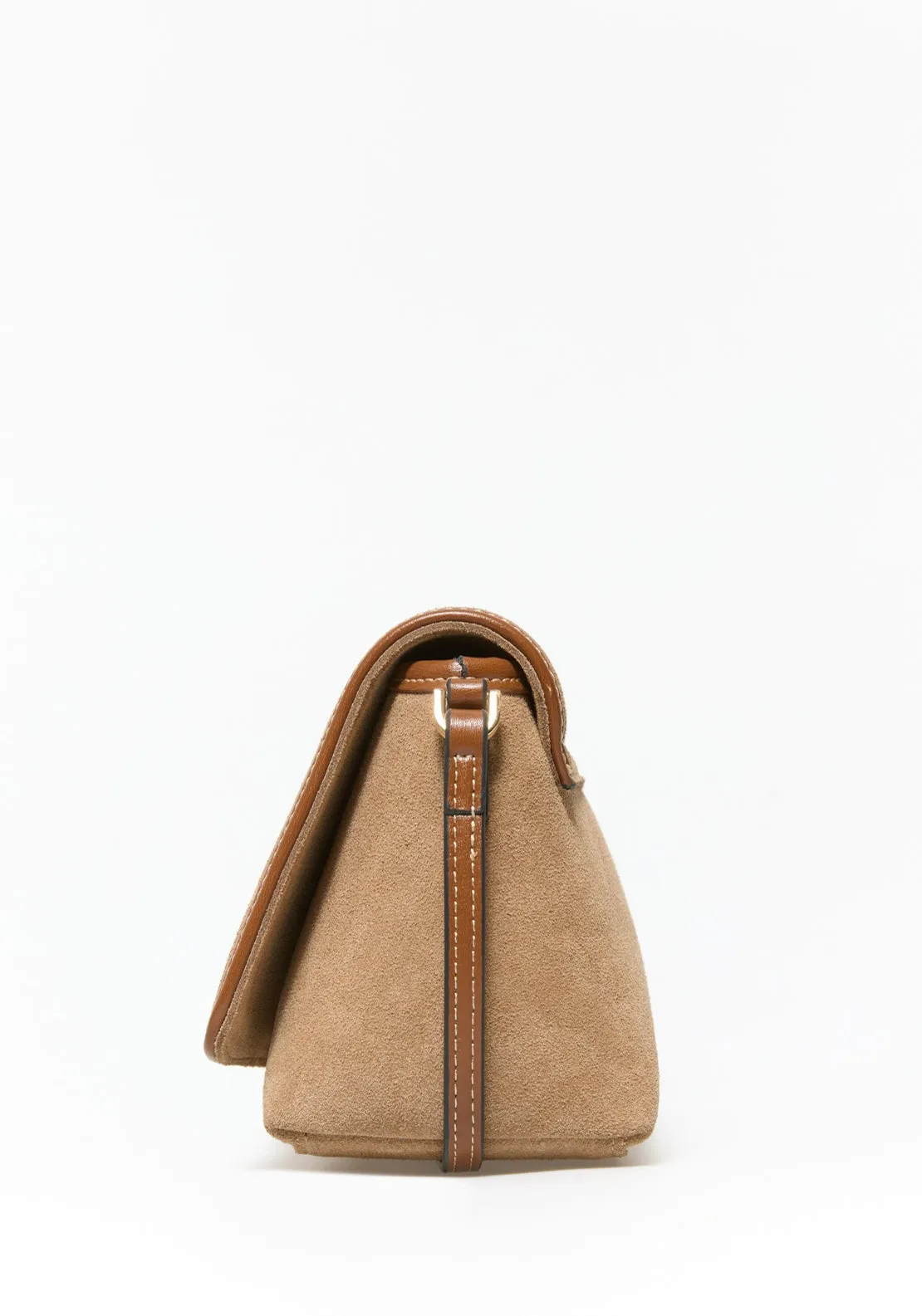 Crossbody Leather Trim - Camel