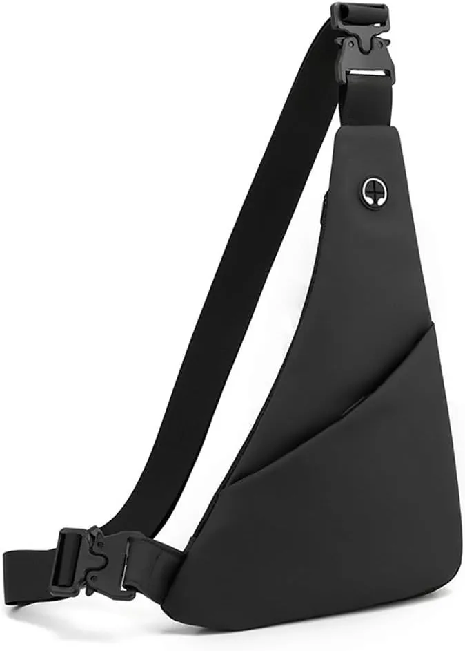 Crossbody Motorcycle Bag Handmade Chest Bag Hiking Daypack