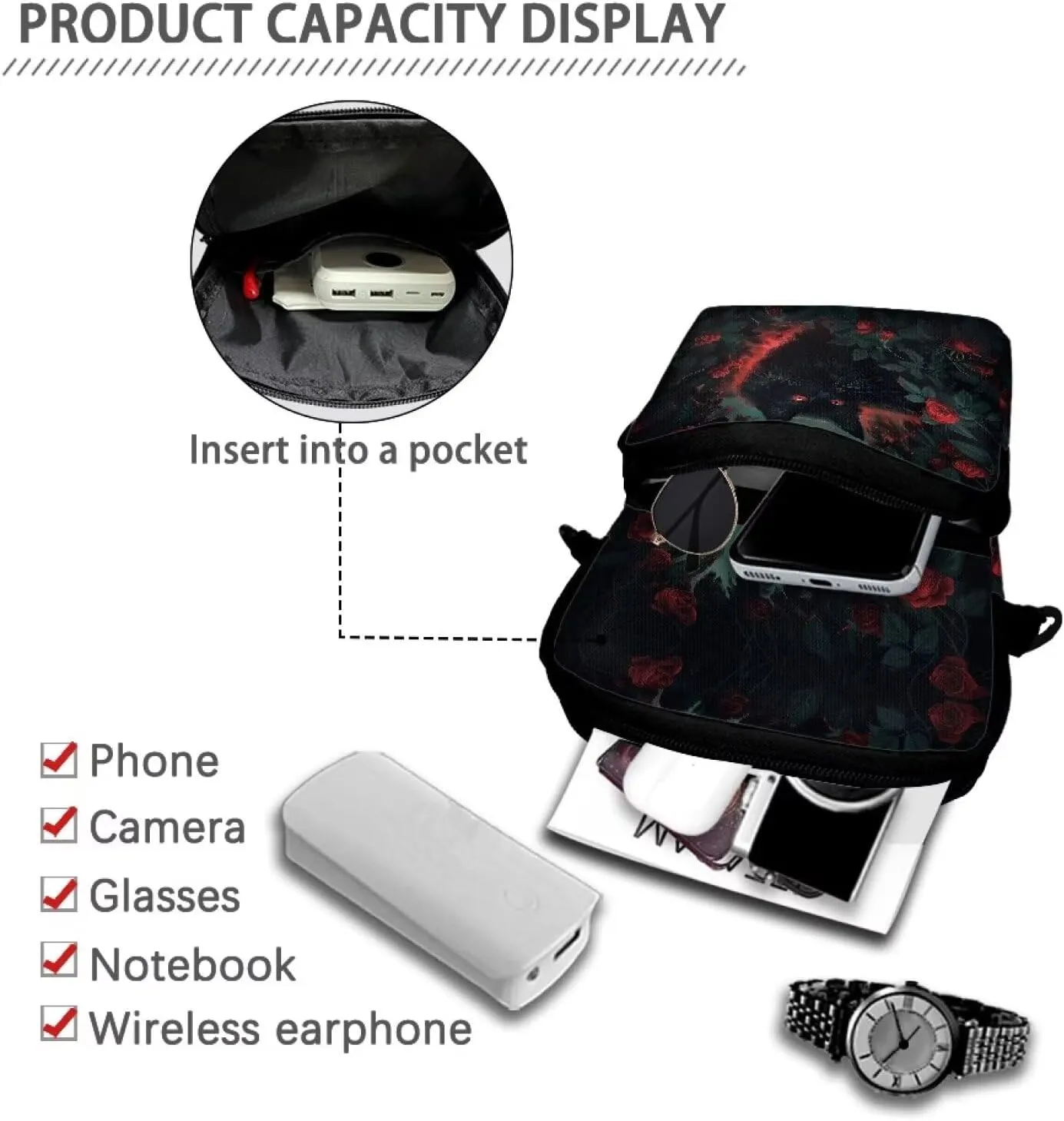 Crossbody Phone Bag Shoulder Arm Bag Cell Phone Purse Key Holder Credit Card Organiser Wallet