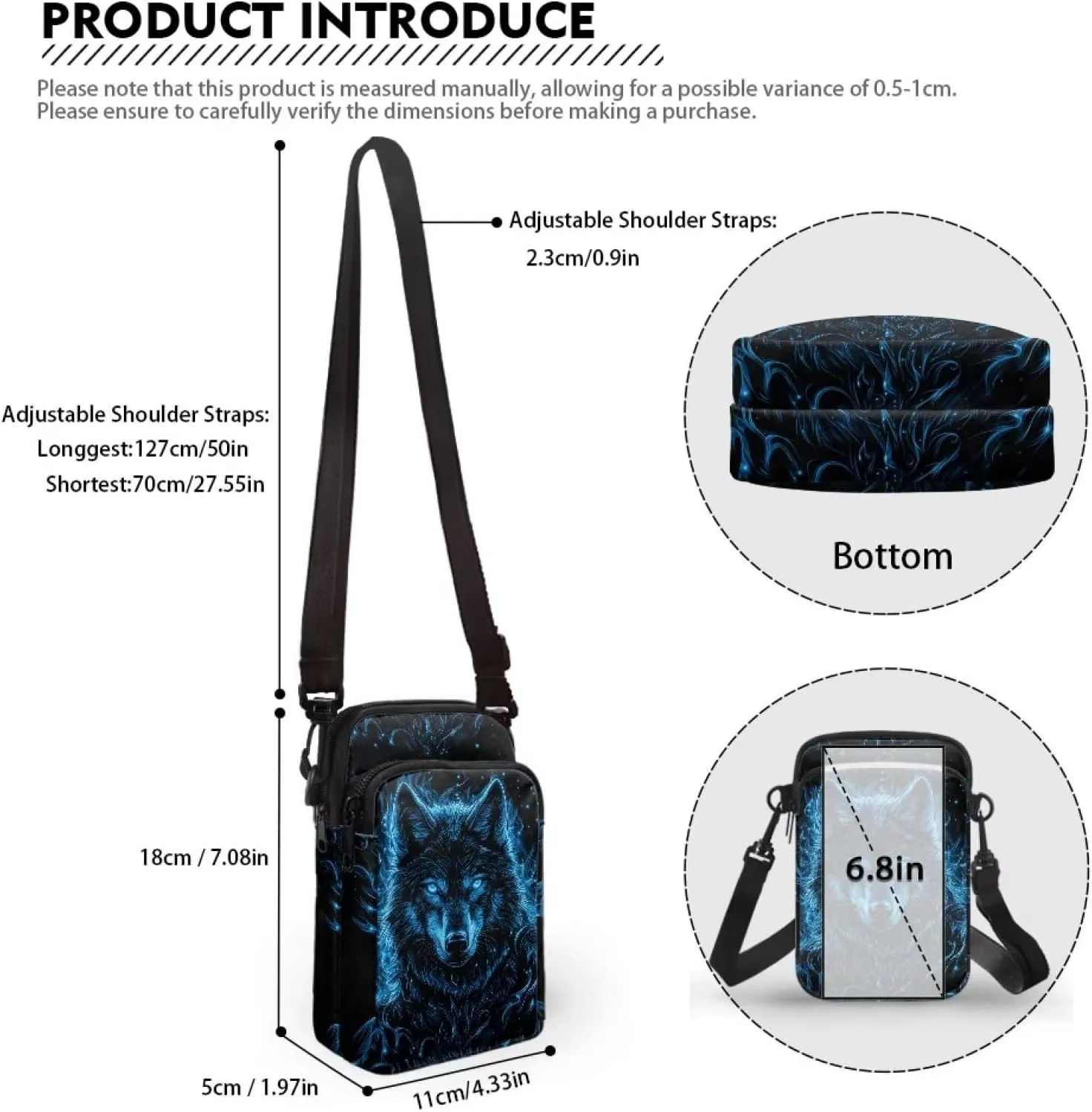 Crossbody Pouch Small Shoulder Bag for Men Travel Messenger Bag