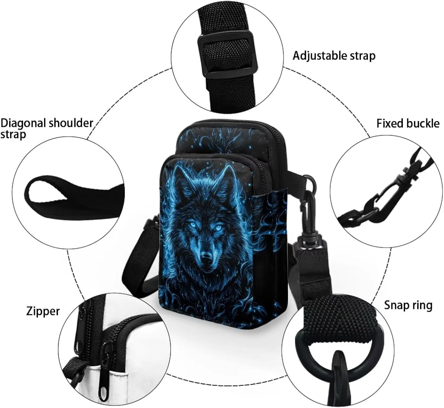 Crossbody Pouch Small Shoulder Bag for Men Travel Messenger Bag