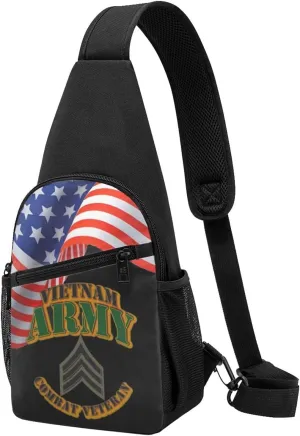 Crossbody Shoulder Chest Bag Army - SGT - Vietnam - Combat Fashion One-Shoulder