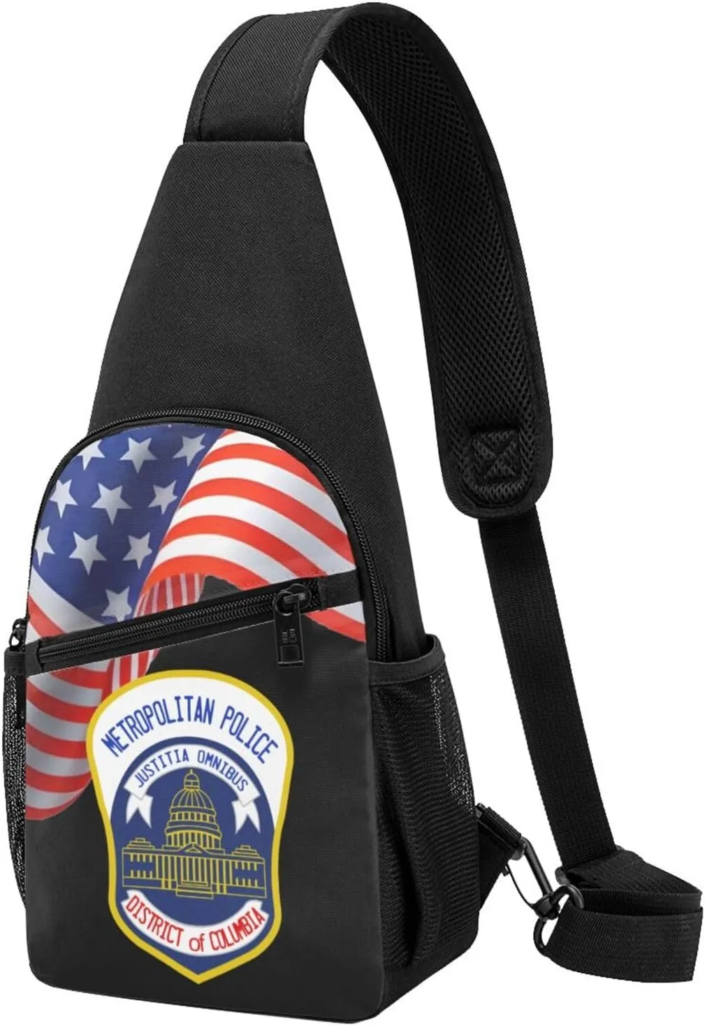 Crossbody Shoulder Chest Bag Metropolitan Police Department Fashion One-Shoulder