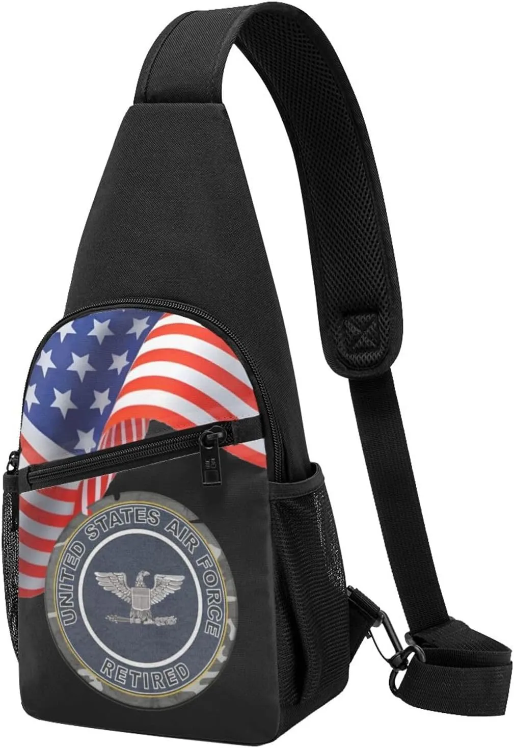 Crossbody Shoulder Chest Bag US Air Force Retired Colonel Fashion One-Shoulder