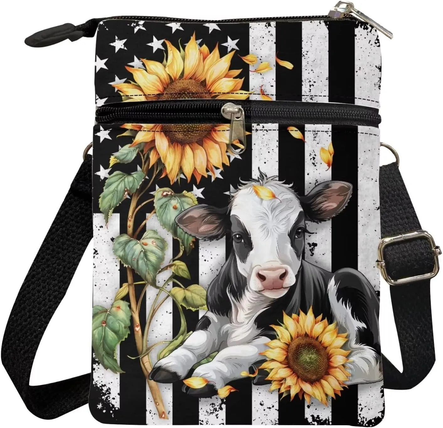 Crossbody Sling Bag for Women Cellphone Storage Purse Multi Pockets Messenger Bag