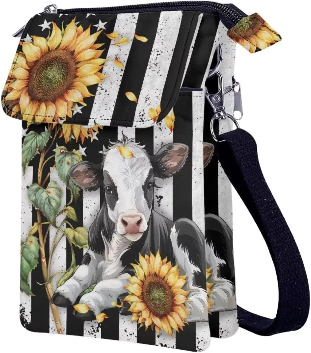 Crossbody Sling Bag for Women Cellphone Storage Purse Multi Pockets Messenger Bag