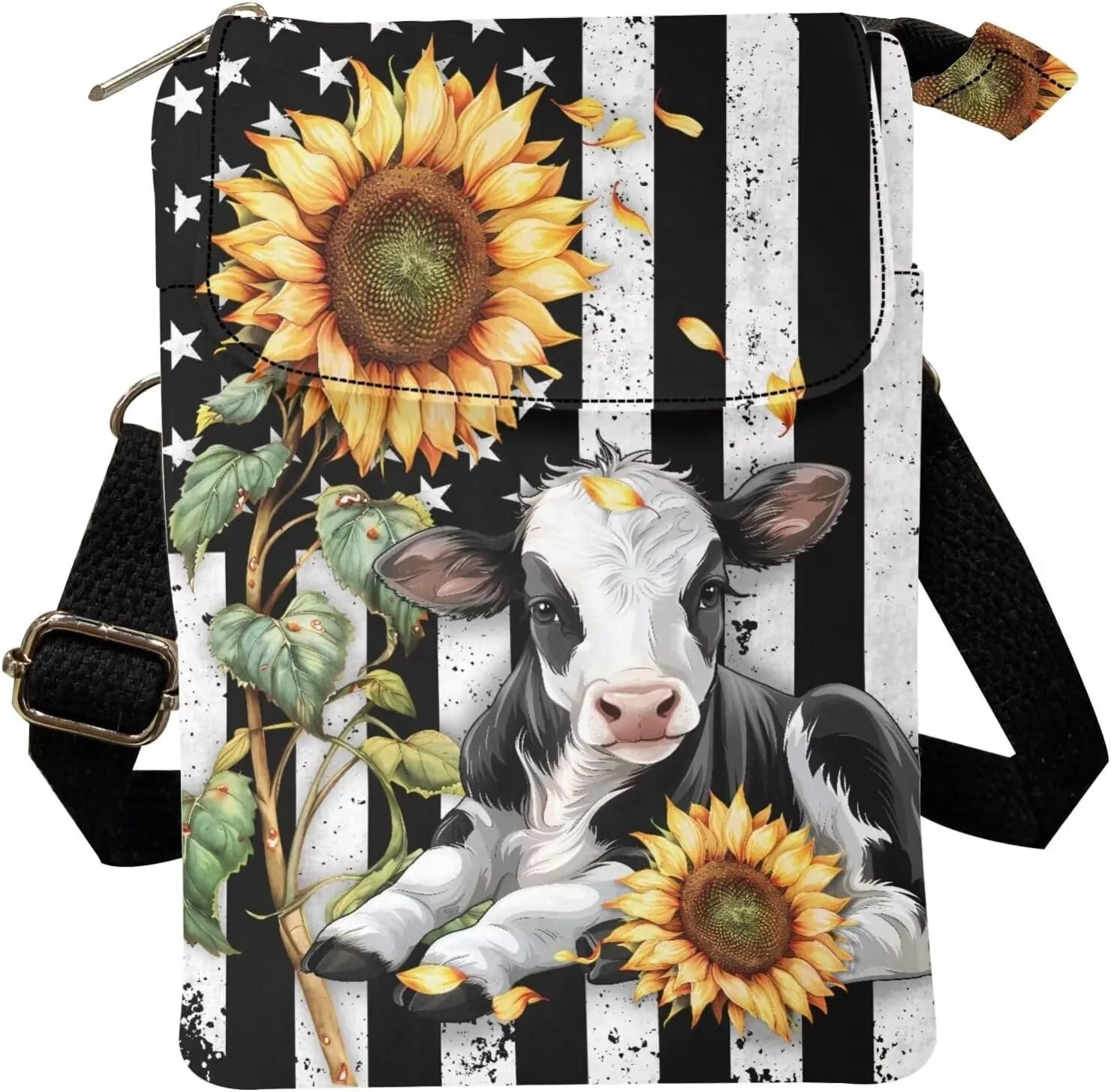 Crossbody Sling Bag for Women Cellphone Storage Purse Multi Pockets Messenger Bag