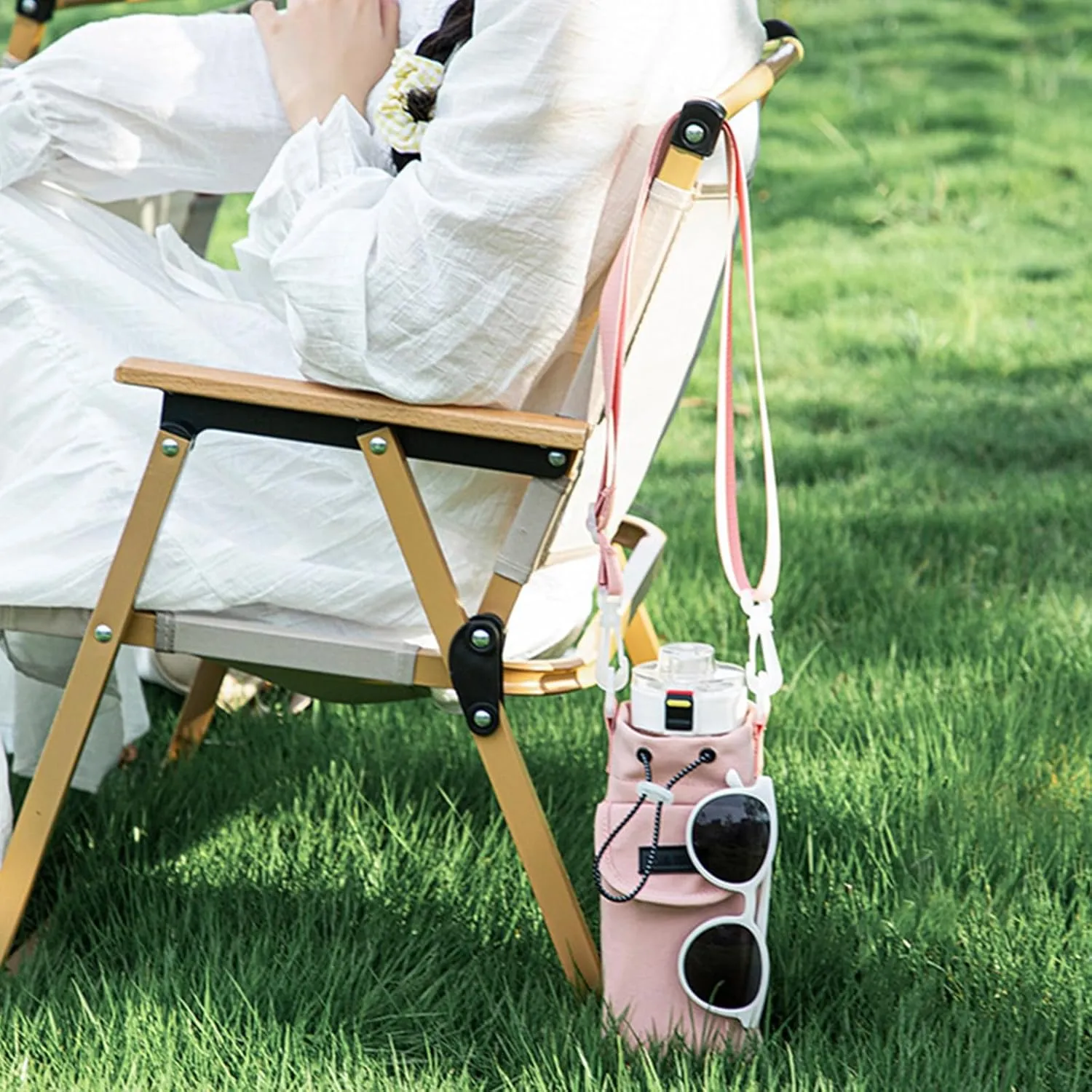 Crossbody Strap Water Bottle Holder Beverage Kettle Storage Bag Drinkware Carrying Case For Outdoor Sports