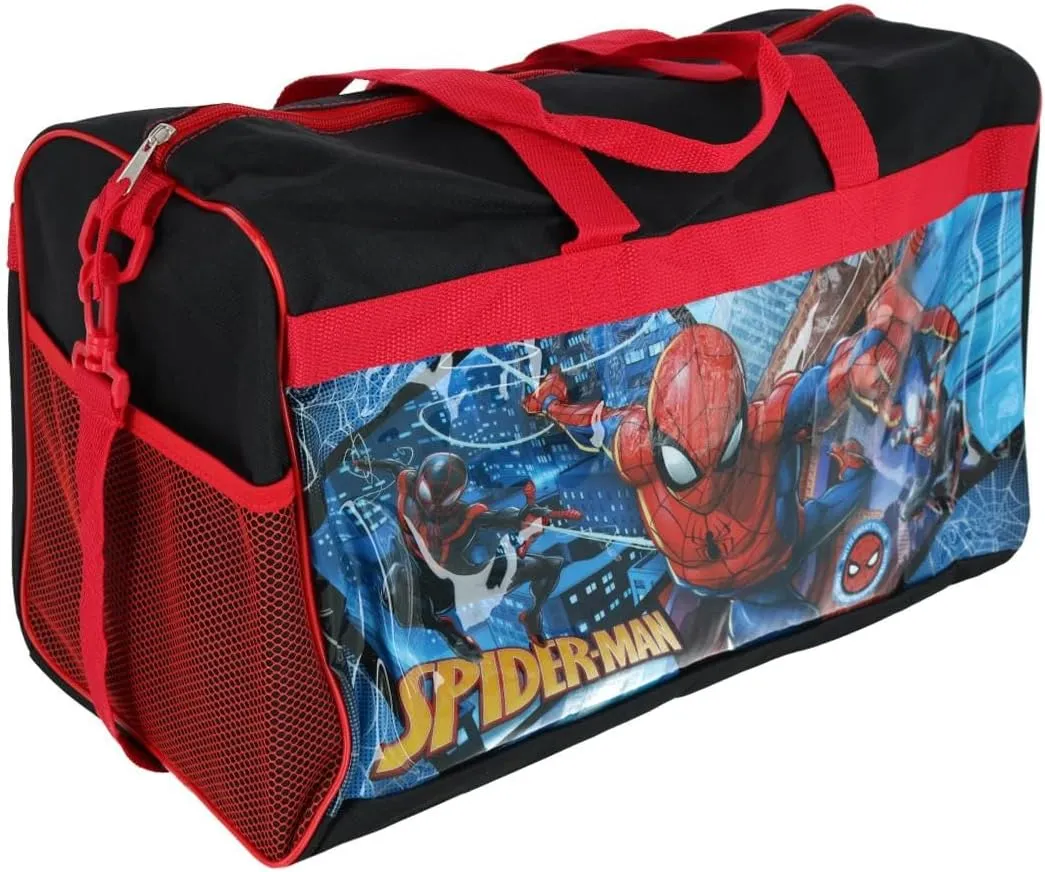 CTM Kids Spiderman Duffle Bag, Black