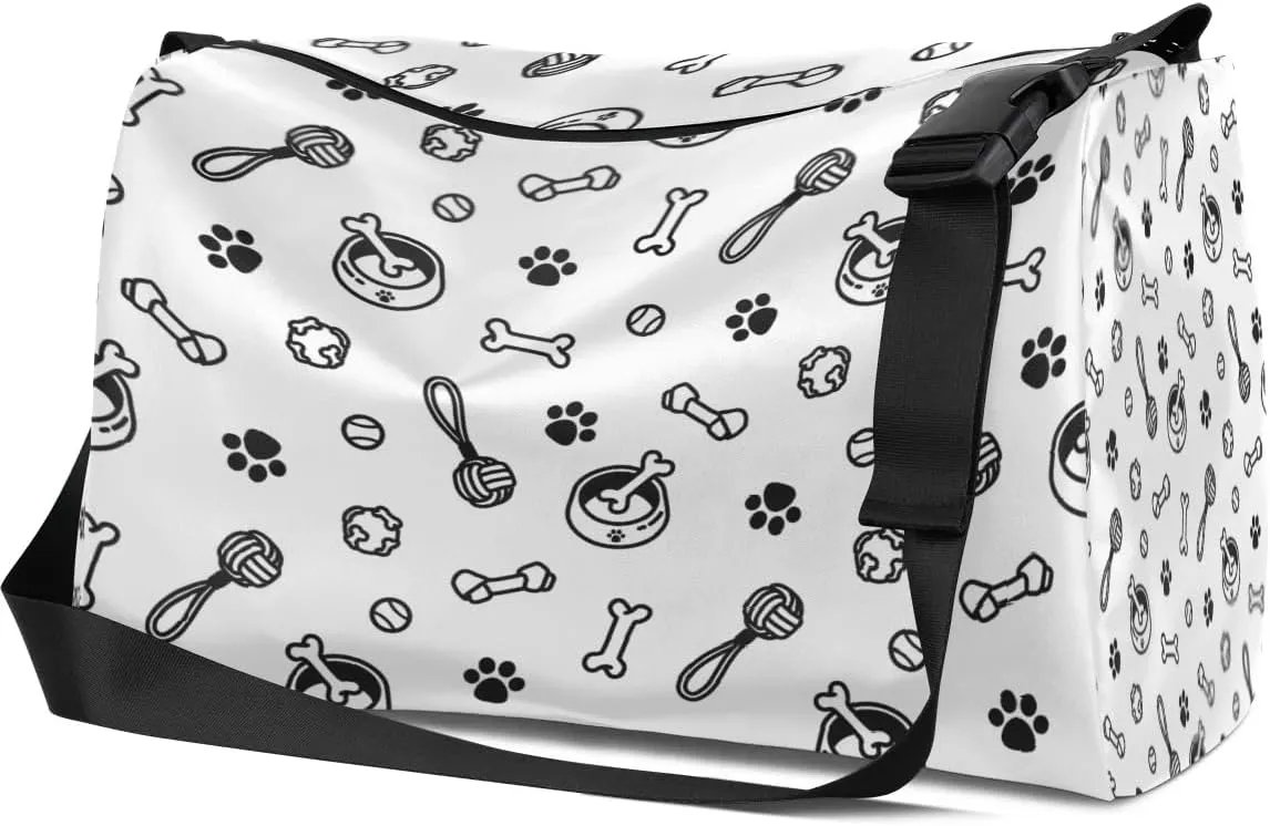 Cute Dog Toys Small Gym Bag for Men Women Workout Sport Duffle Bag Waterproof Weekender Overnight Bag Lightweight Carry on Tote Bag Crossbody Shoulder Travel Bag for Swim Yoge Dance