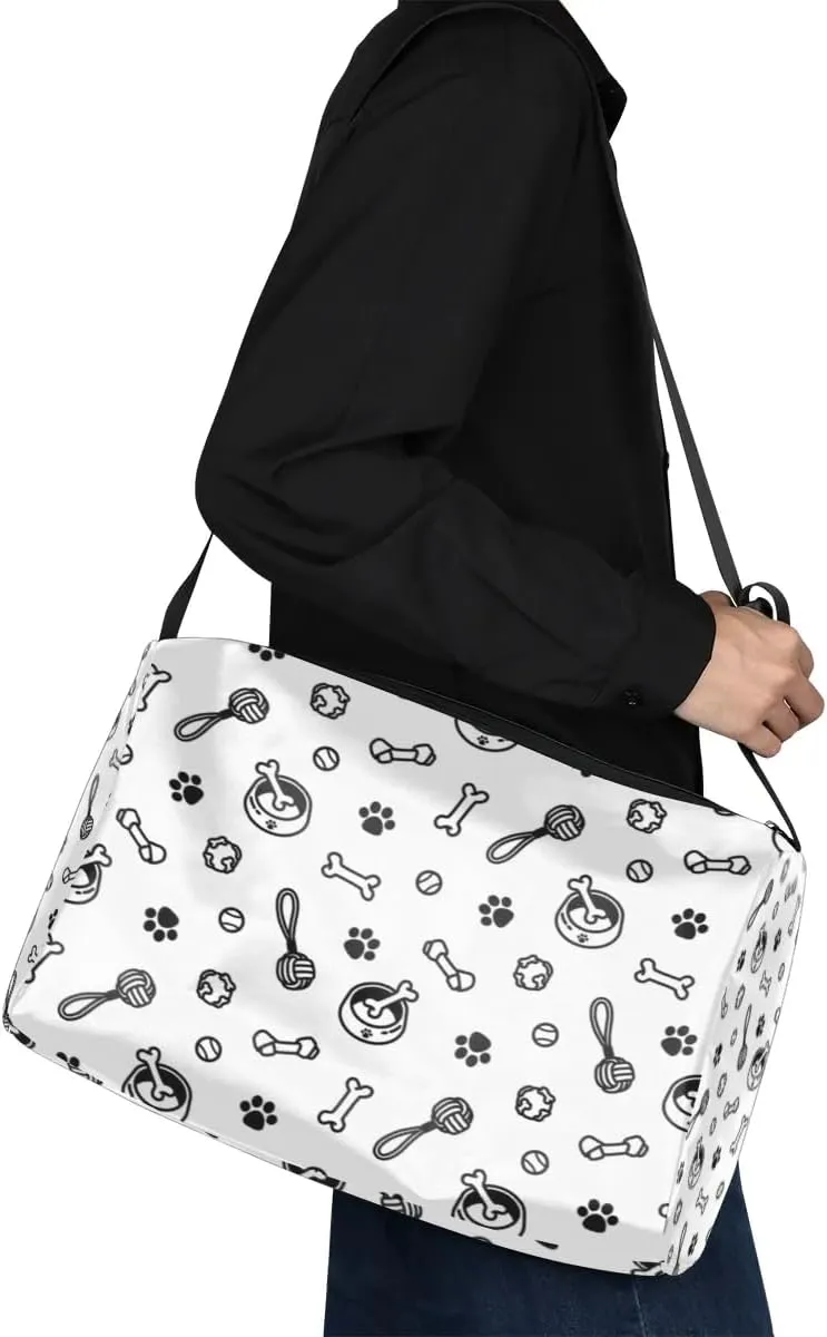 Cute Dog Toys Small Gym Bag for Men Women Workout Sport Duffle Bag Waterproof Weekender Overnight Bag Lightweight Carry on Tote Bag Crossbody Shoulder Travel Bag for Swim Yoge Dance