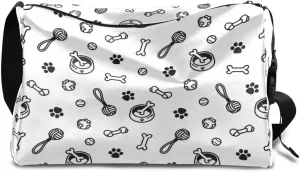 Cute Dog Toys Small Gym Bag for Men Women Workout Sport Duffle Bag Waterproof Weekender Overnight Bag Lightweight Carry on Tote Bag Crossbody Shoulder Travel Bag for Swim Yoge Dance