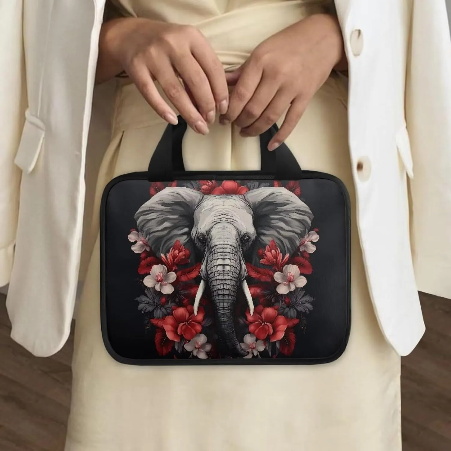Cute Elephant Print Bible Tote Bag for Women Scripture Bag Bible Crossbody Bag,Fashion Bible Carrying Case,Bible Cover for Boys Girls Bible Bag Bible Carrying Bag for Women