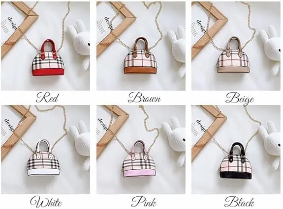 Cute Girl Mini Crossbody Kids Purse Toddler Shoulder Bag Handbag Birthday Gift Pretend Play Party Toy Holiday Christmas Gift
