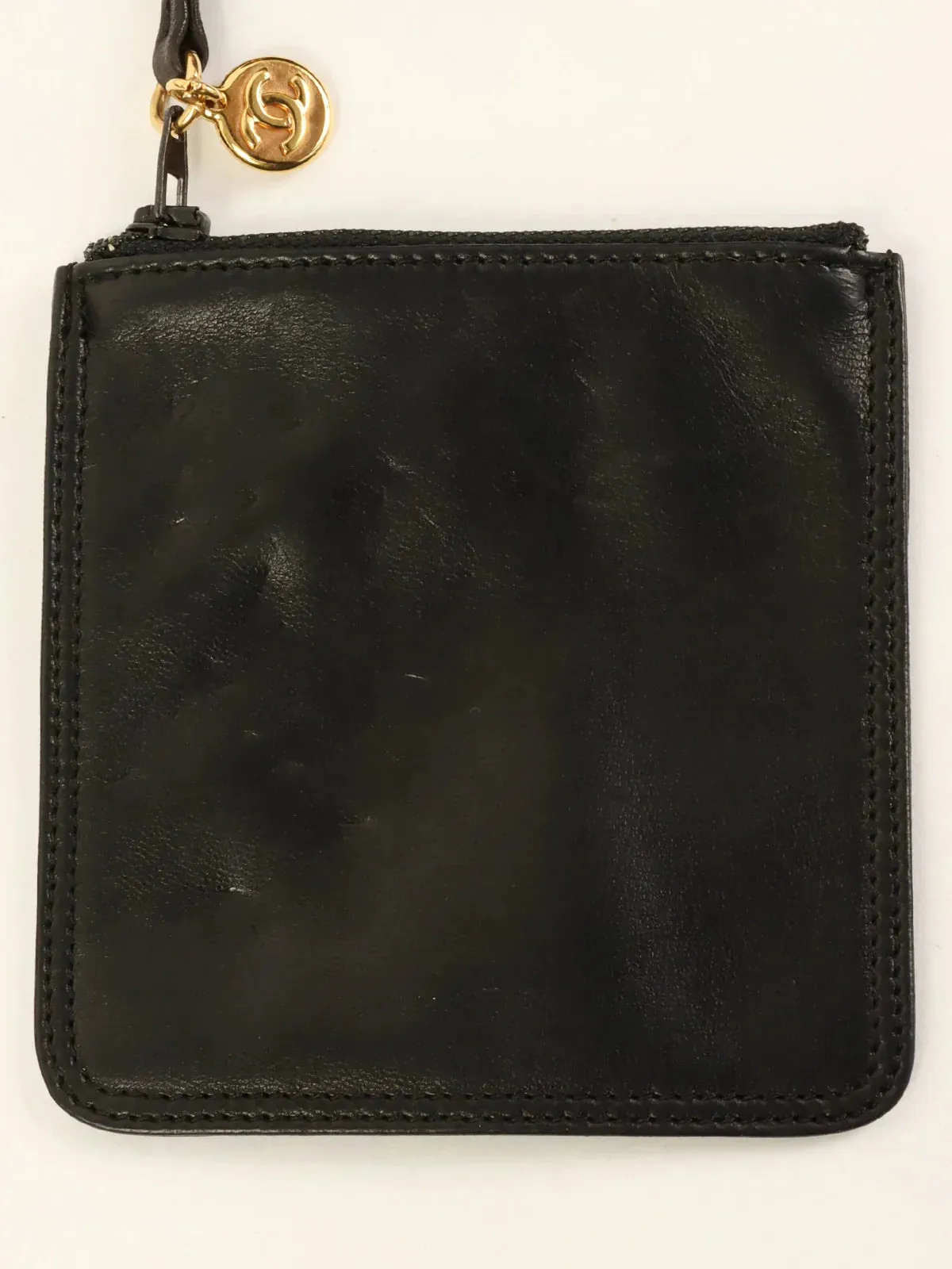 Cutting-edge Bag Turn-Lock Black Mini Made 1995 Chanel Drawstring Artistic Top Quality Around Pouch Shoulder With