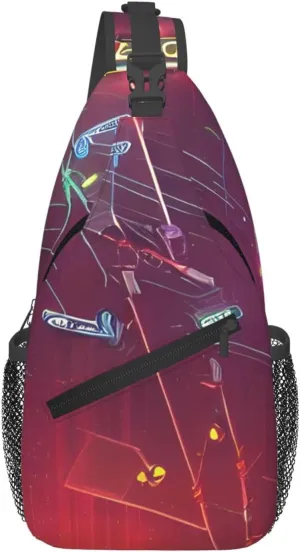 Darts Arrows Furture Print Diagonally Sling Bag,Crossbody Sling Backpack Shoulder Chest Bag For Women Men,Hiking