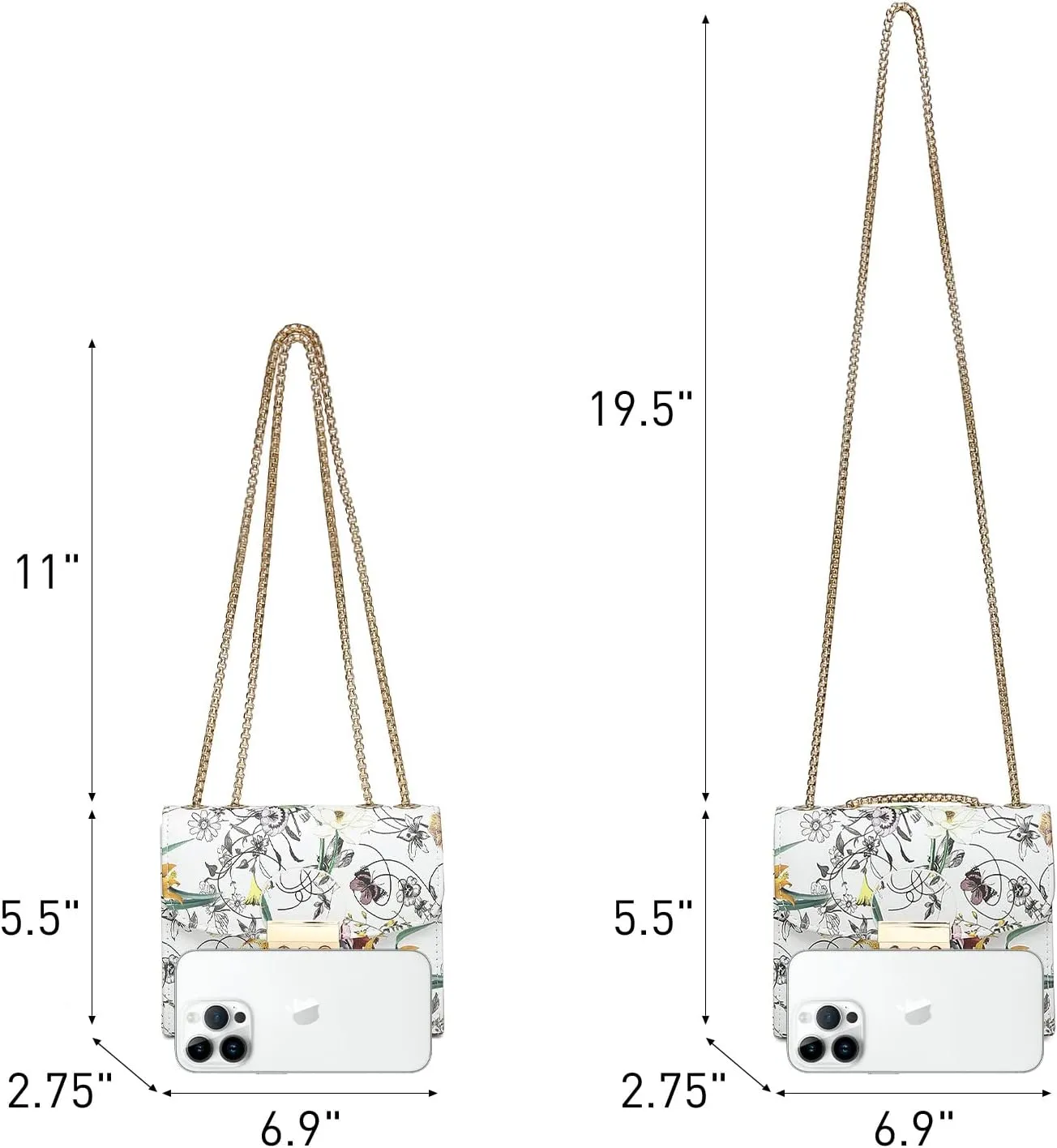 Dasein Women Small Crossbody Bag Designer Evening Bag Clutch Purse Handbag for Wedding/Prom/Party with Double Chain Strap