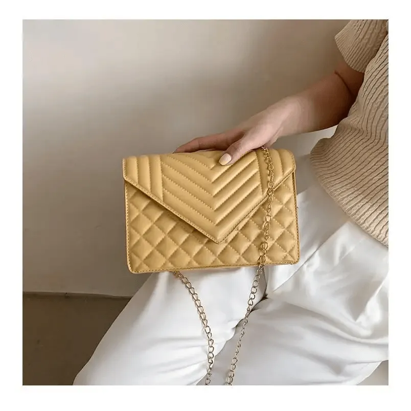 Dazzling Bags For Women Chain Crossbody Bags In Pu Leather Female Fashionable Shoulder Bag Ladies Handbags