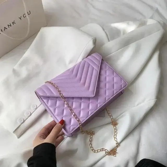 Dazzling Bags For Women Chain Crossbody Bags In Pu Leather Female Fashionable Shoulder Bag Ladies Handbags