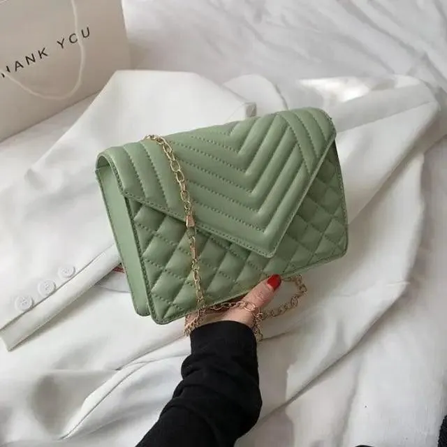 Dazzling Bags For Women Chain Crossbody Bags In Pu Leather Female Fashionable Shoulder Bag Ladies Handbags