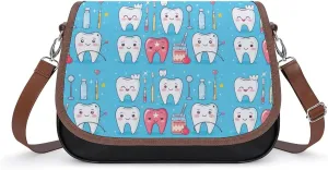 Dentist Teeth Dentistry Denta Printed Women's Crossbody Bags Novelty Purse Handbag Shoulder Bag For Women