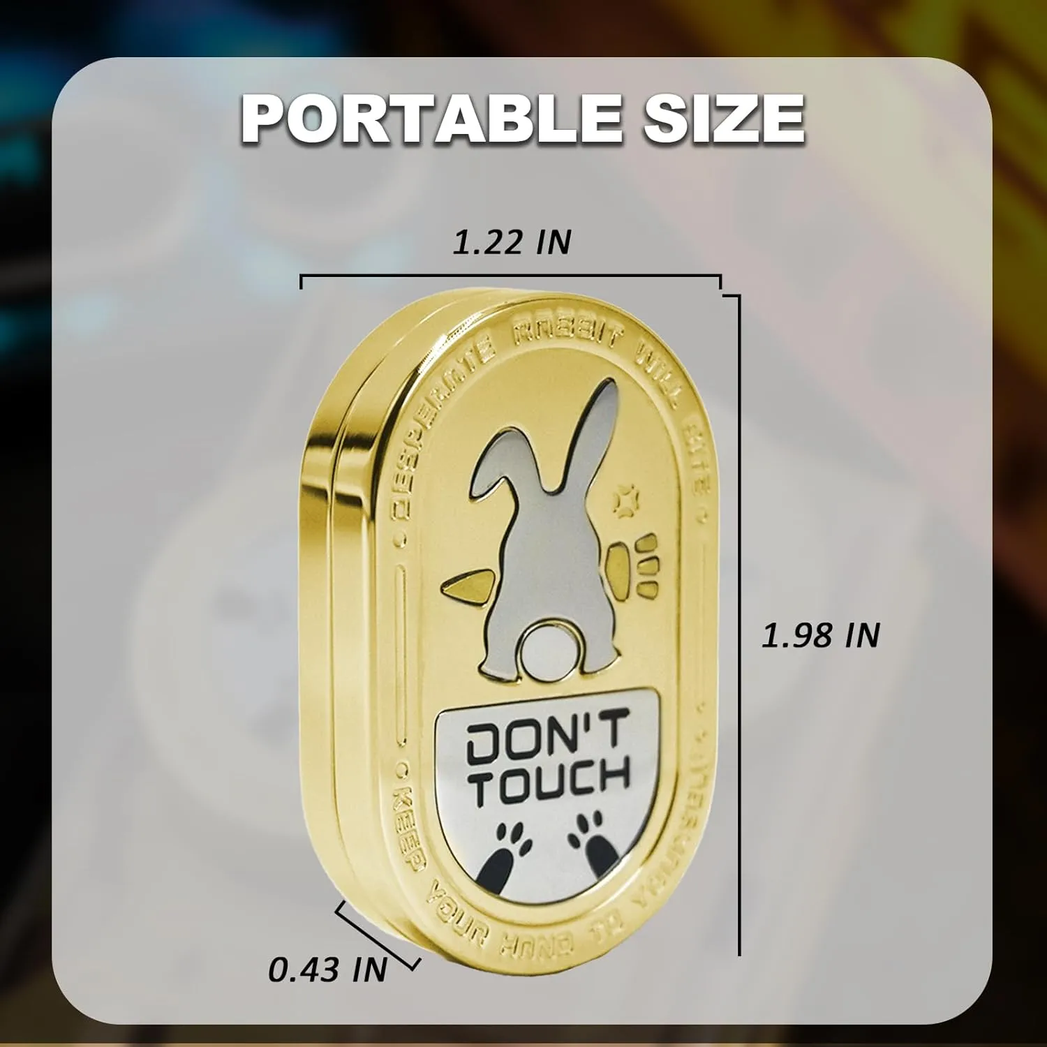 Desperate Rabbit Fidget Slider, Stainless Steel EDC Fidget Toys with Mechanical Clicking Sound & Great Push Feeling, Best Gadget for Men (Gold)