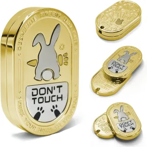 Desperate Rabbit Fidget Slider, Stainless Steel EDC Fidget Toys with Mechanical Clicking Sound & Great Push Feeling, Best Gadget for Men (Gold)