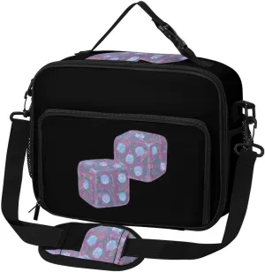 Dice Math Physics Large Insulated Lunch Bag Reusable Lunch Cooler Bags Tote for Work Picnic Outdoor