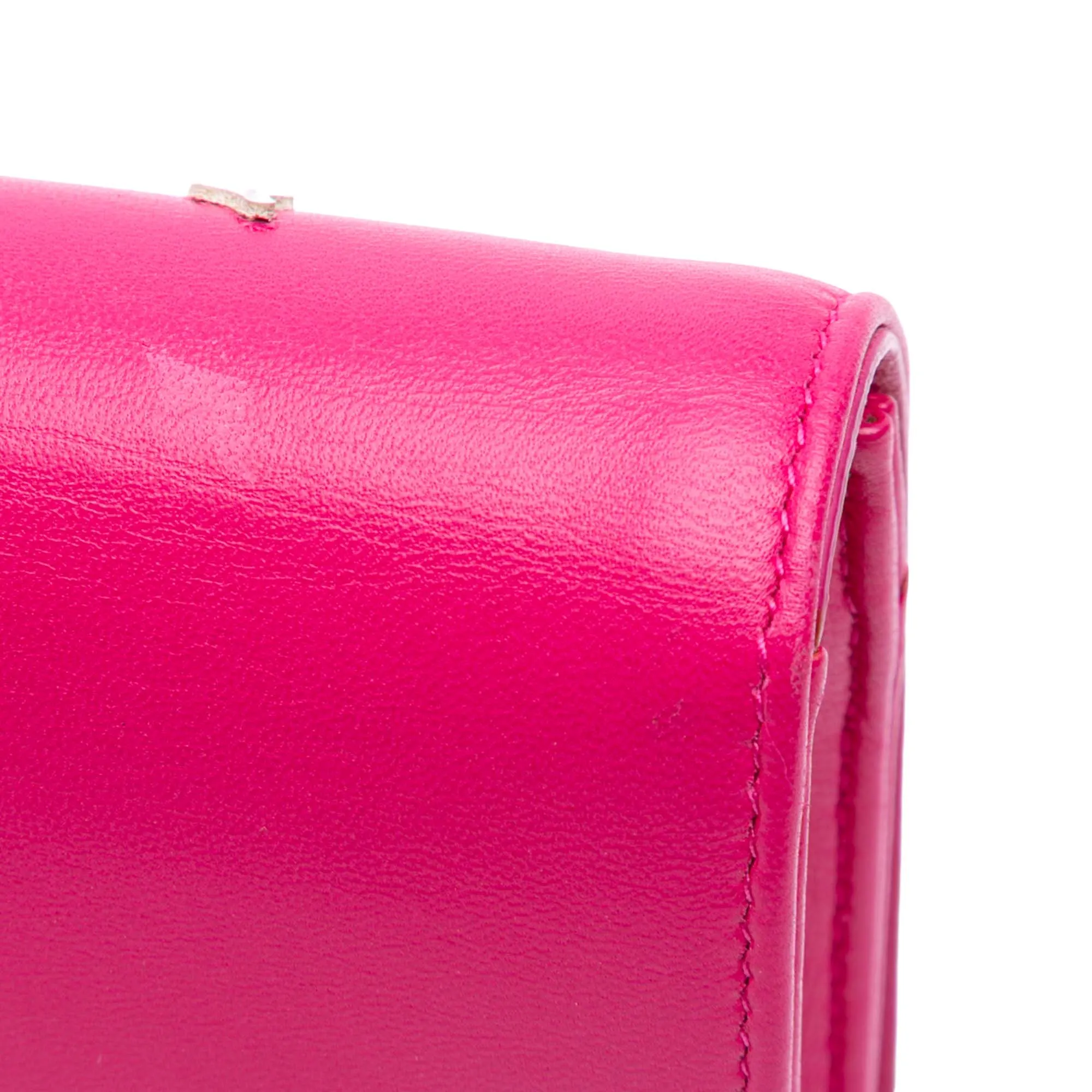 Dior Leather Patch Embroidered Diorama Wallet On Chain