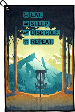 Disc Golf Towel with Clip for Disc Golf Bags – Microfiber Waffle Towels for Discs – Cool Designs (24 x 16 inches / 60x40cm) – Disc Golf Accessories