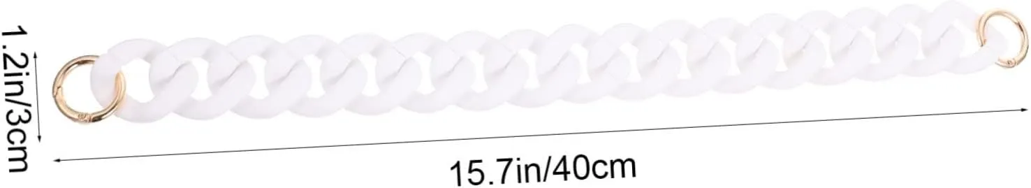 DIYEAH Handbag Chain DIY Kit Resin Chain Bag White Chain Link Bag Chain Strap Crossbody Chain for Fashi