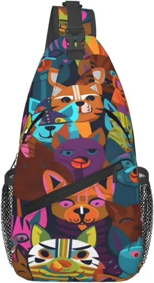 Dog Sling Backpack for Women Men, Chest Bag Daypack Crossbody for Travel Sport Running Hiking