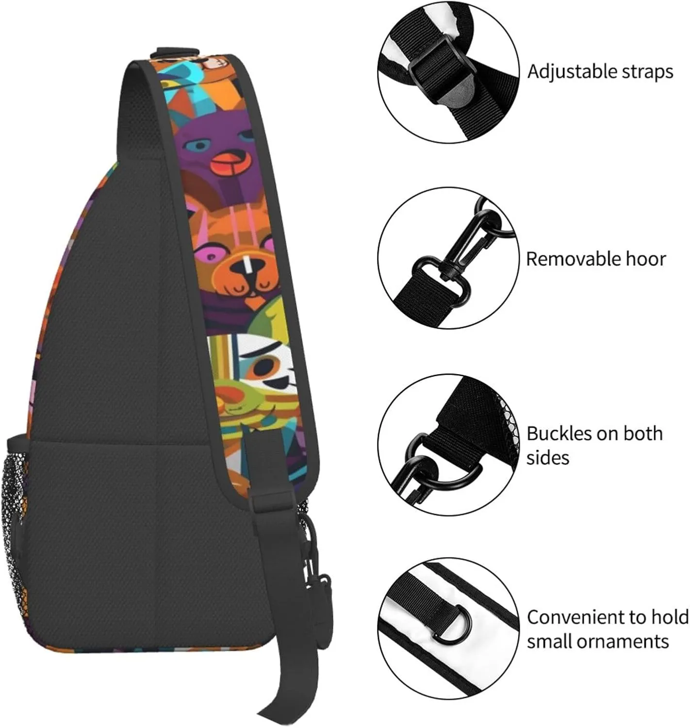 Dog Sling Backpack for Women Men, Chest Bag Daypack Crossbody for Travel Sport Running Hiking
