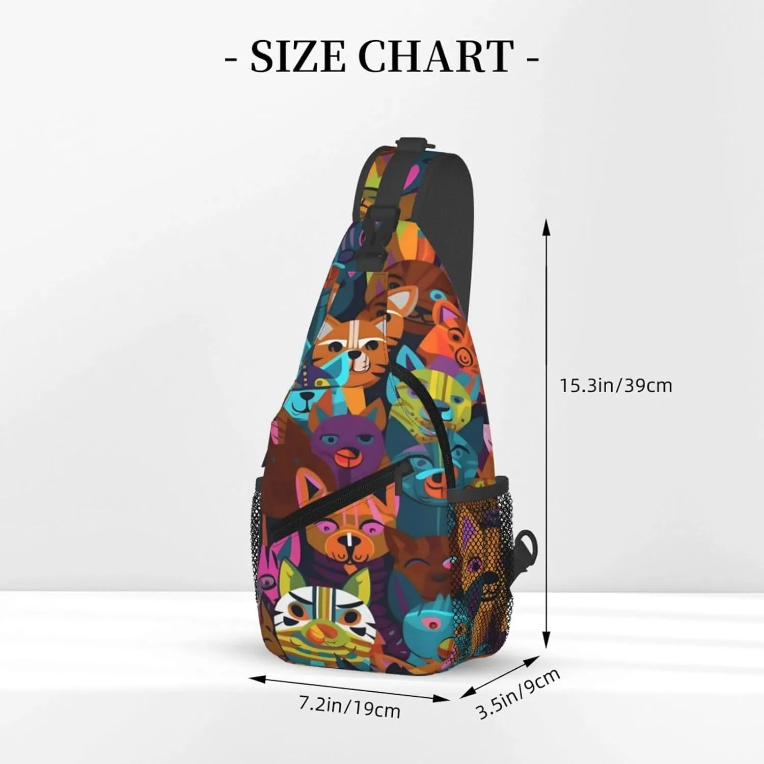 Dog Sling Backpack for Women Men, Chest Bag Daypack Crossbody for Travel Sport Running Hiking