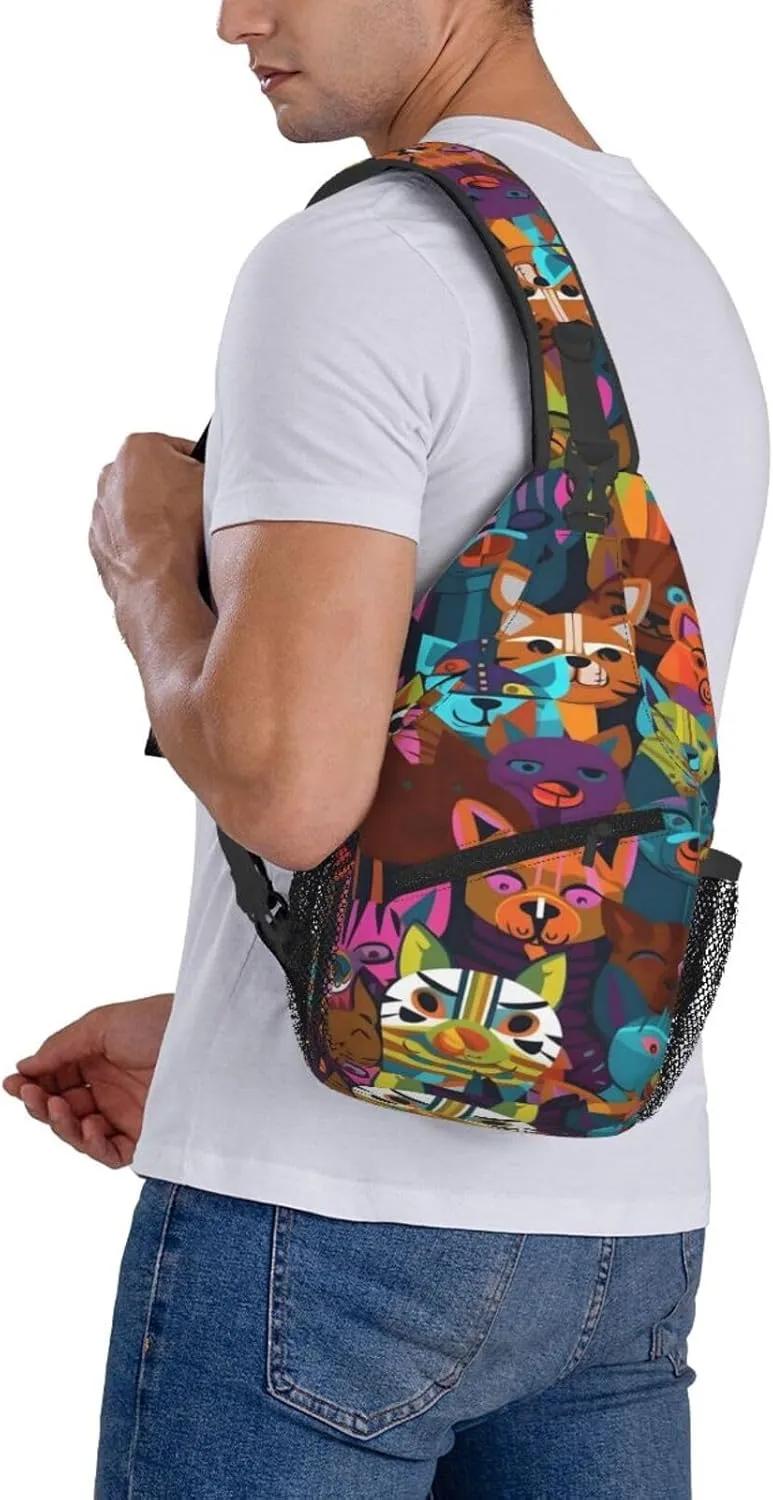 Dog Sling Backpack for Women Men, Chest Bag Daypack Crossbody for Travel Sport Running Hiking