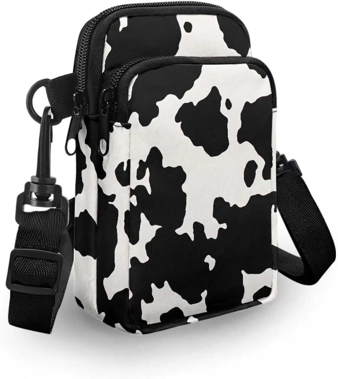Dog Tiger Crossbody Bags for Women, Rose Daisy Small Crossbody Handbags, Cow Print Stained Glass Mini Cell Phone Bag