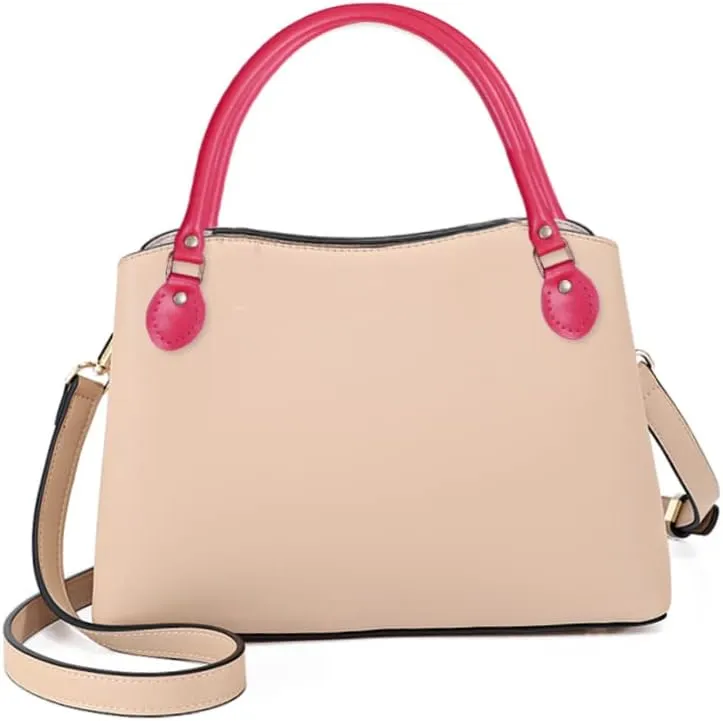 DOITOOL 1 Pair Cowhide Leather Bag Strap for DIY Tote Bag Replacement Durable Handles for Womens Pouches Thickened Rosy Design for Crafting