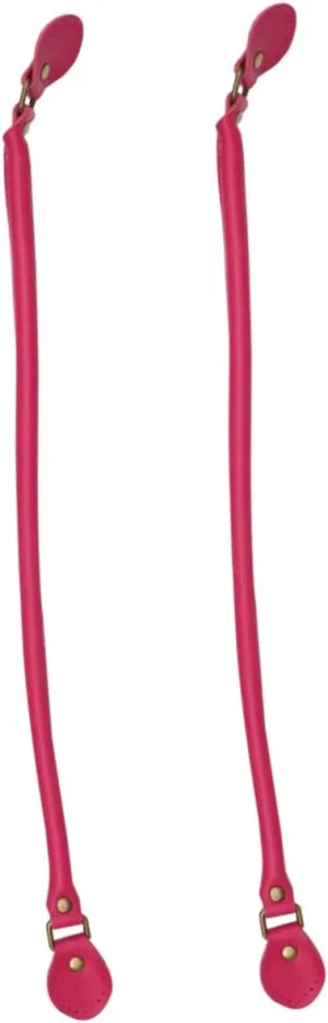 DOITOOL 1 Pair Cowhide Leather Bag Strap for DIY Tote Bag Replacement Durable Handles for Womens Pouches Thickened Rosy Design for Crafting