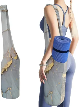 Donnapink Yoga Mat Bag, Canvas Storage Bag with Pocket Shoulder Strap, Fashion Mat Bag