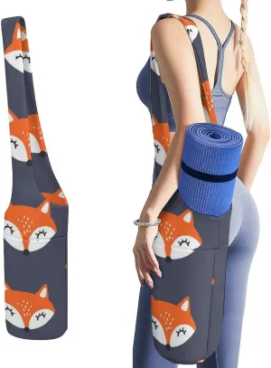Donnapink Yoga Mat Bag, Canvas Storage Bag with Pocket Shoulder Strap, Fashion Mat Bag