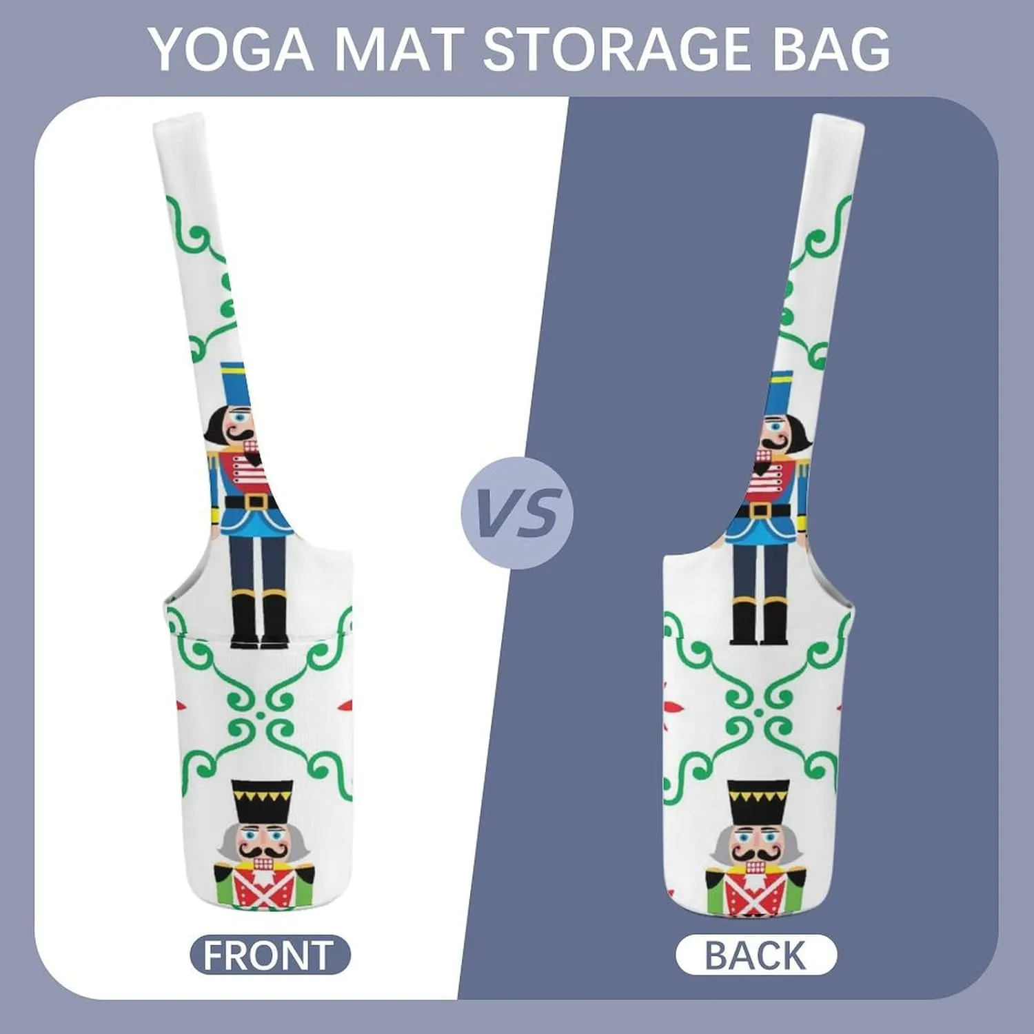 Donnapink Yoga Mat Bag, Canvas Storage Bag with Pocket Shoulder Strap, Fashion Mat Bag