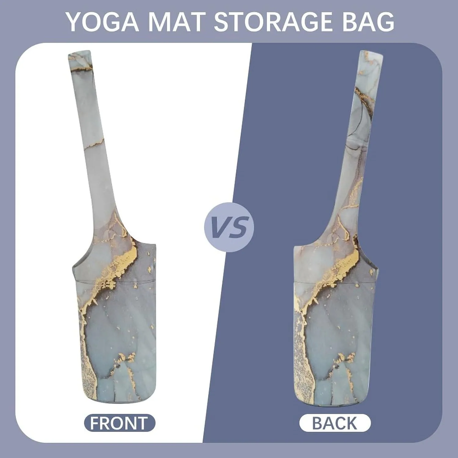 Donnapink Yoga Mat Bag, Canvas Storage Bag with Pocket Shoulder Strap, Fashion Mat Bag
