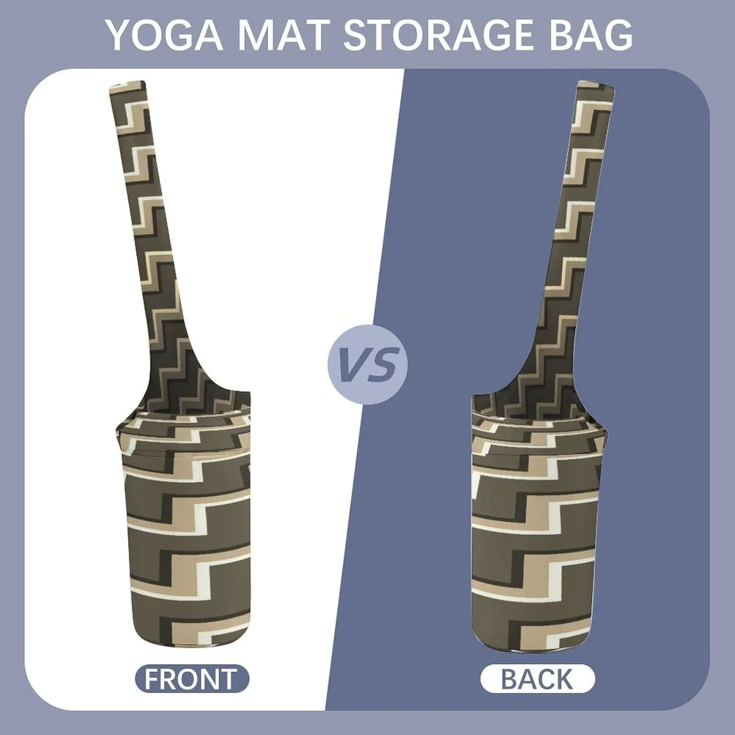 Donnapink Yoga Mat Bag, Canvas Storage Bag with Pocket Shoulder Strap, Fashion Mat Bag