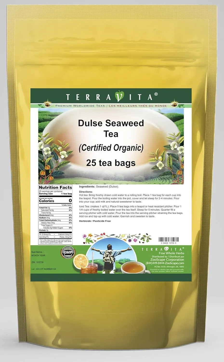 Dulse Seaweed (Certified Organic) Tea (25 tea bags, ZIN: 510739)