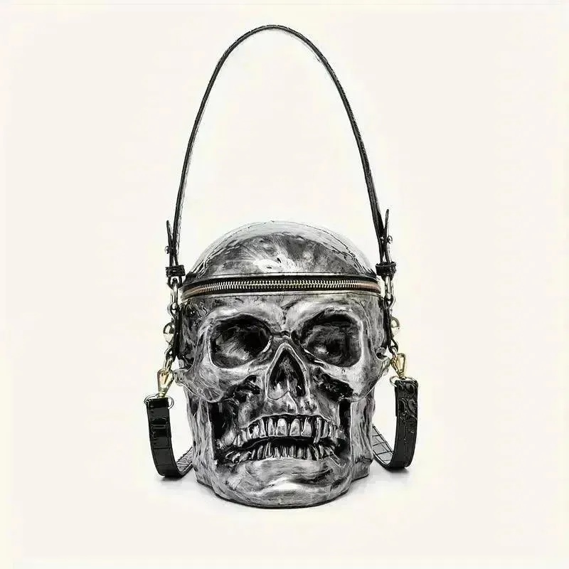 Edgy Punk Skull Mini Bag