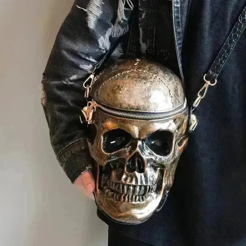 Edgy Punk Skull Mini Bag