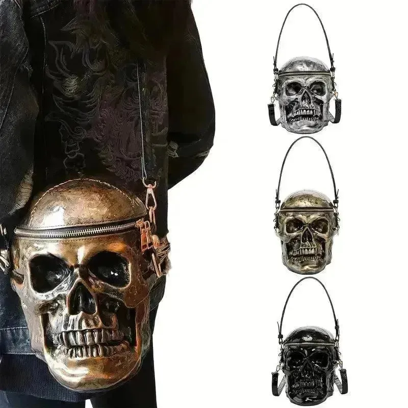 Edgy Punk Skull Mini Bag