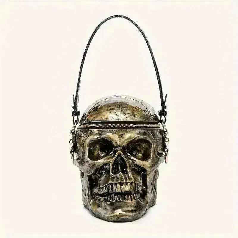 Edgy Punk Skull Mini Bag