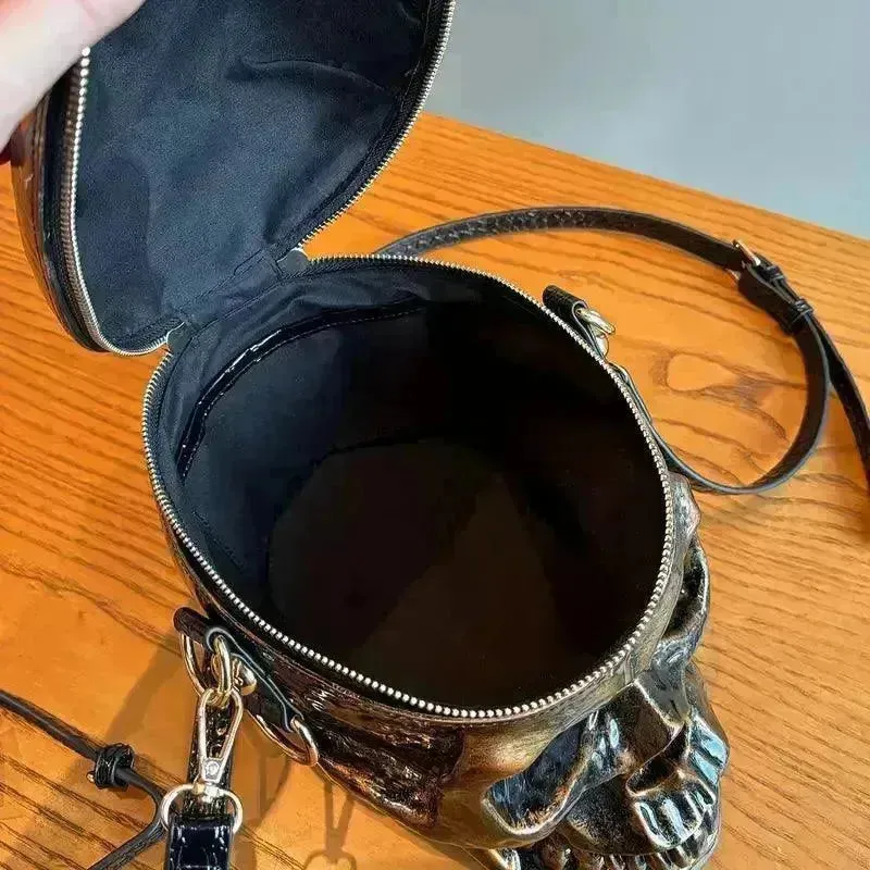 Edgy Punk Skull Mini Bag